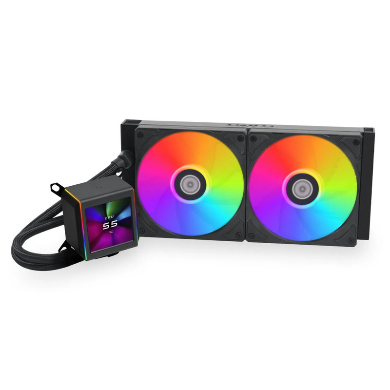 Lian Li GALAHAD II LCD 280 ARGB AIO Liquid CPU Cooler - Black - مبرد